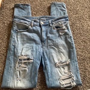 American Eagle ripped skinny jeans